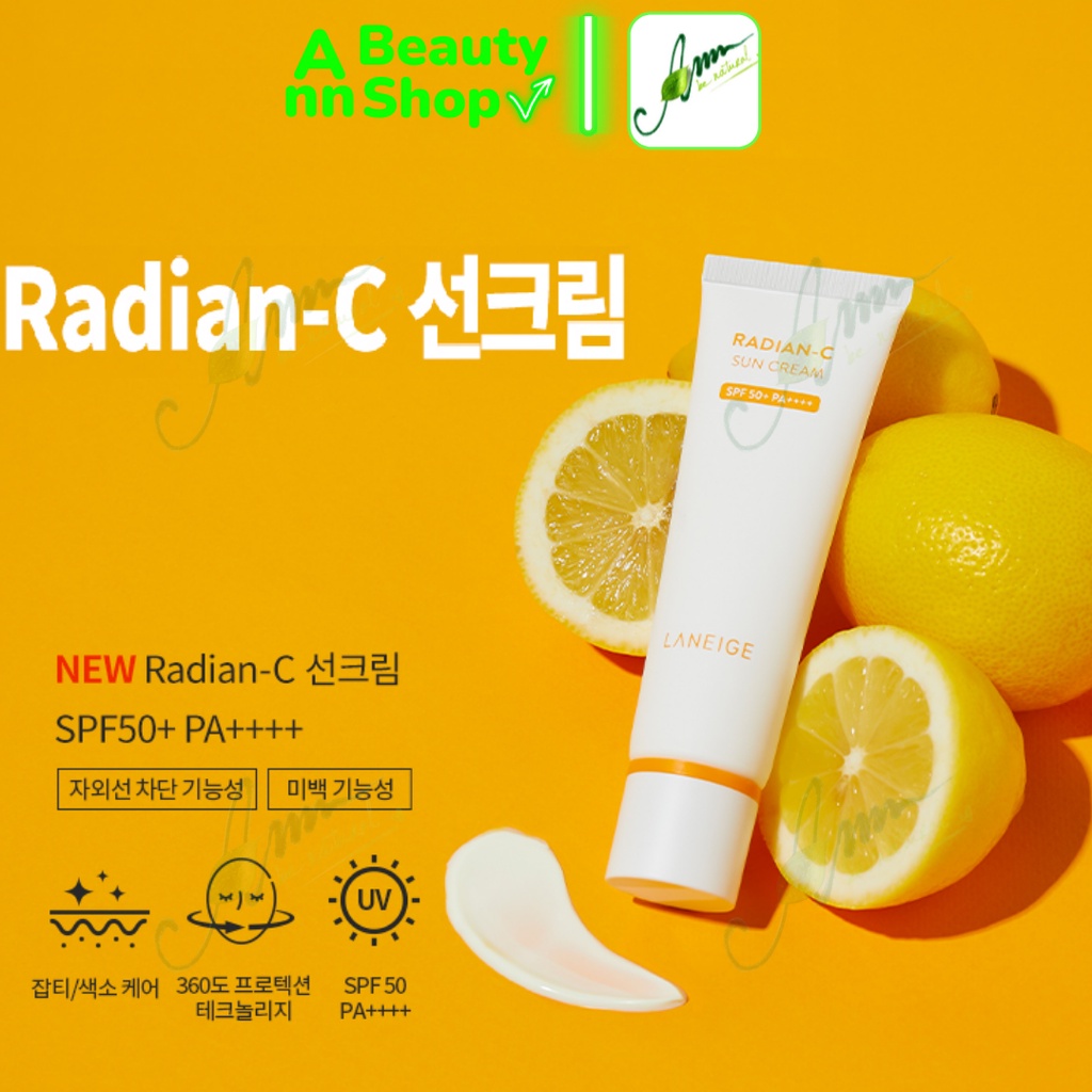 Kem chống nắng LANEIGE Radian-C SPF50+ PA++++ FULLSIZE 50ML