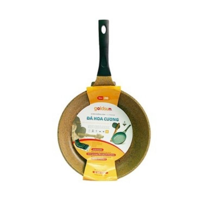 Chảo hoa cương Goldsun 28cm dùng được cả bếp từ