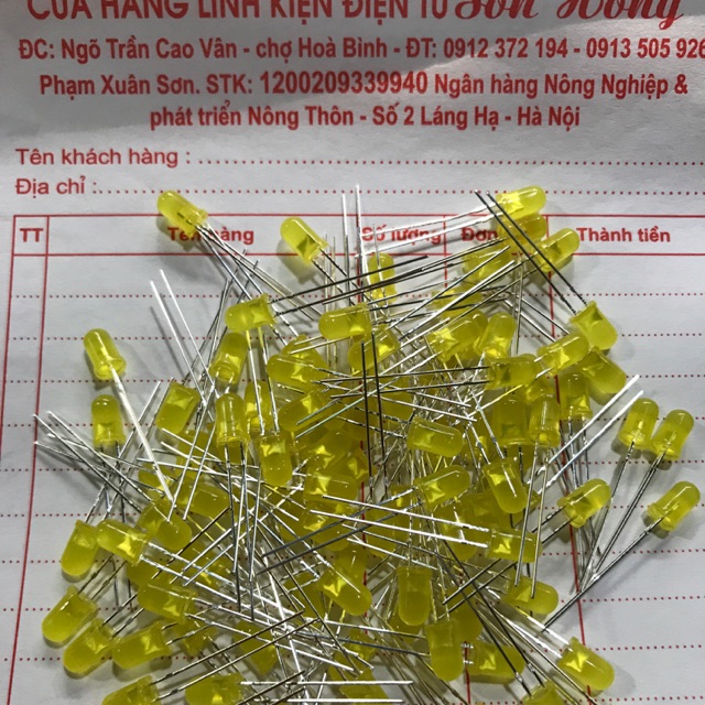 50 con led phi 5 mầu vàng