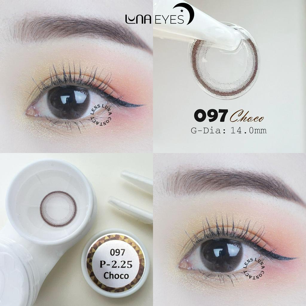 Lens LUNA EYES - Kính áp tròng Choco 097 cận từ 0-6 độ JOLLY STORE