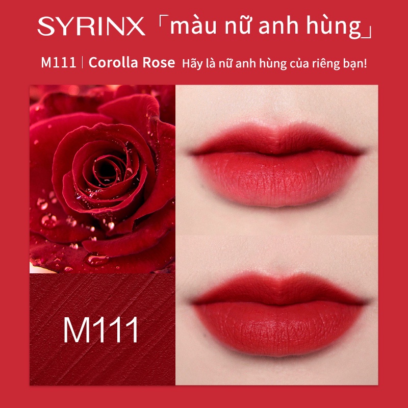Son lì SYRINX kết cấu nhung mịn lên màu lâu trôi không dễ phai màu son nữ sinh 3g
