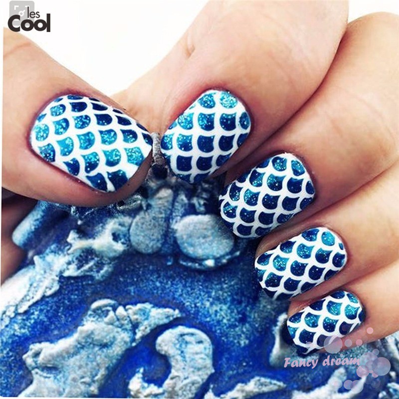 Set 24 miếng tem dán trang trí móng tái sử dụng tiện lợi