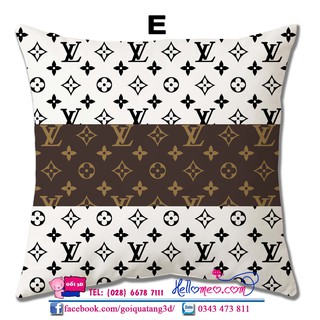 [Siêu Rẻ] Vỏ Gối Vuông Sofa, Bao Gối Ôm Trang Trí, Bọc Gối Tựa Phòng Khách Đẹp Rẻ Tại Shoppe 45 x 45cm Mẫu LV