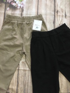 Quần baggy dạ chun sau