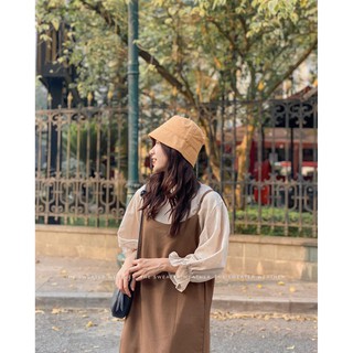 Áo thô tay bồng buộc nơ lưng
