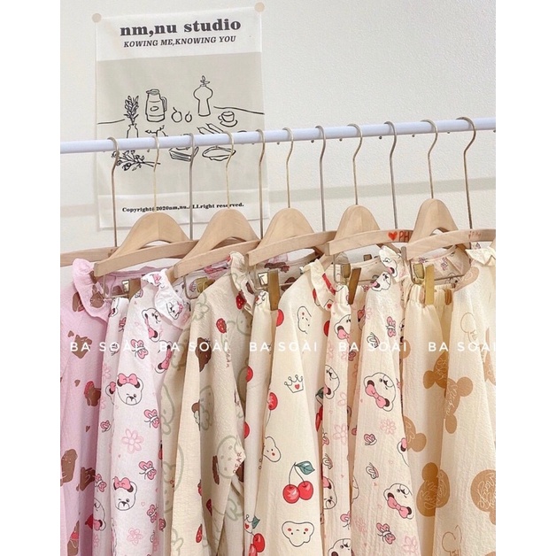 Bộ ngủ đũi dài hình cute freesz mặc dưới 63kg | BigBuy360 - bigbuy360.vn