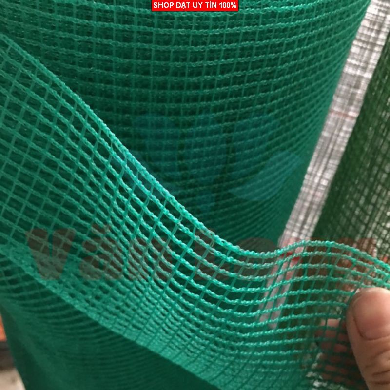 Lưới cước nhựa xanh  khổ cao 1m -  mắt dày 0,5 cm. Bán theo mét dài