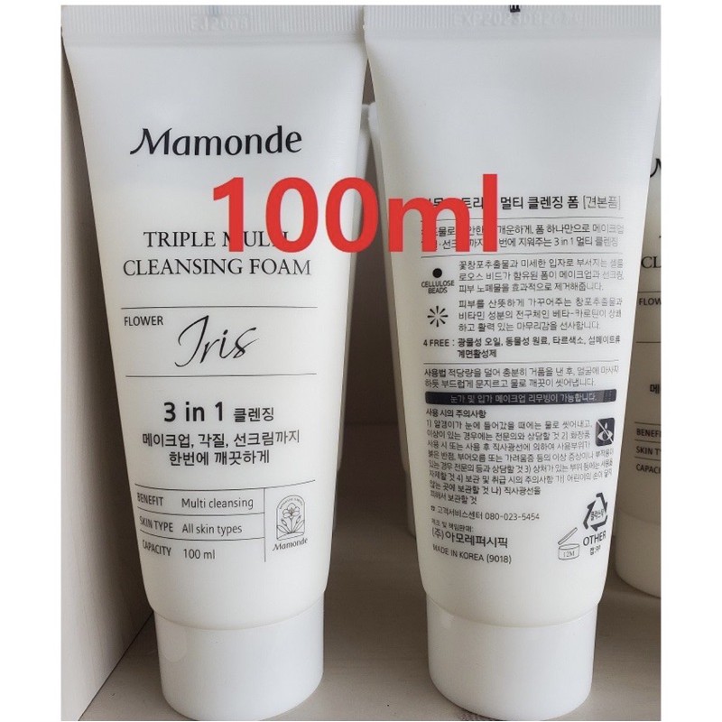 Sữa rửa mặt Mamonde 3 trong 1 Triple Multi Cleansing Foam