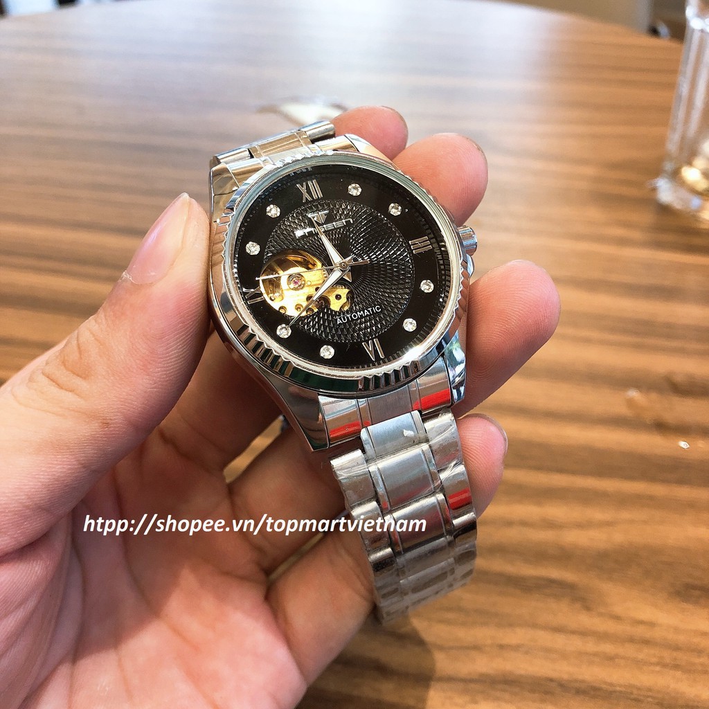 Đông hồ cơ nam automatic Fngeen dây kim loại lộ máy FNGN4