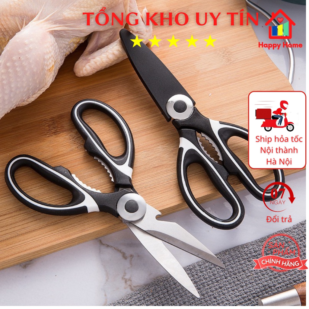 Kéo cắt thịt gà sắc bén, cắt thực phẩm, đồ dùng đa năng Happy Home