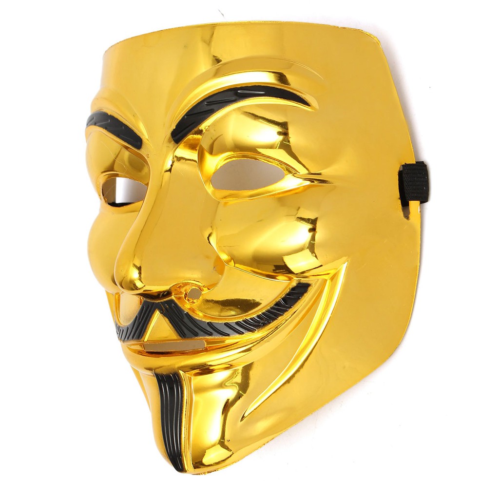 Mặt Nạ Hacker Vàng - Trắng - Đen - Mặt nạ trang trí an toàn cho trẻ em