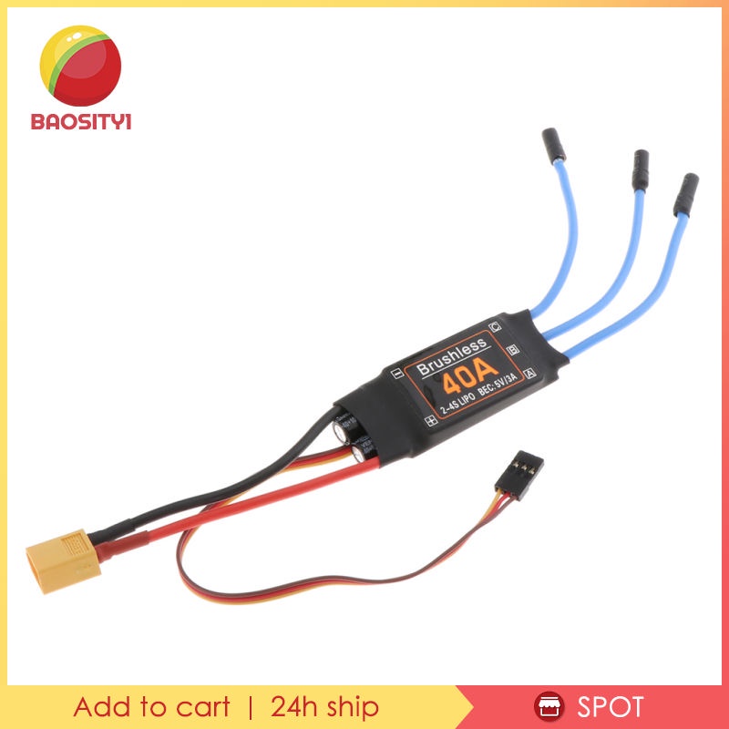 Bộ Điều Khiển Tốc Độ Không Chổi Than XT60 40A Cho Máy Bay Điều Khiển Từ Xa