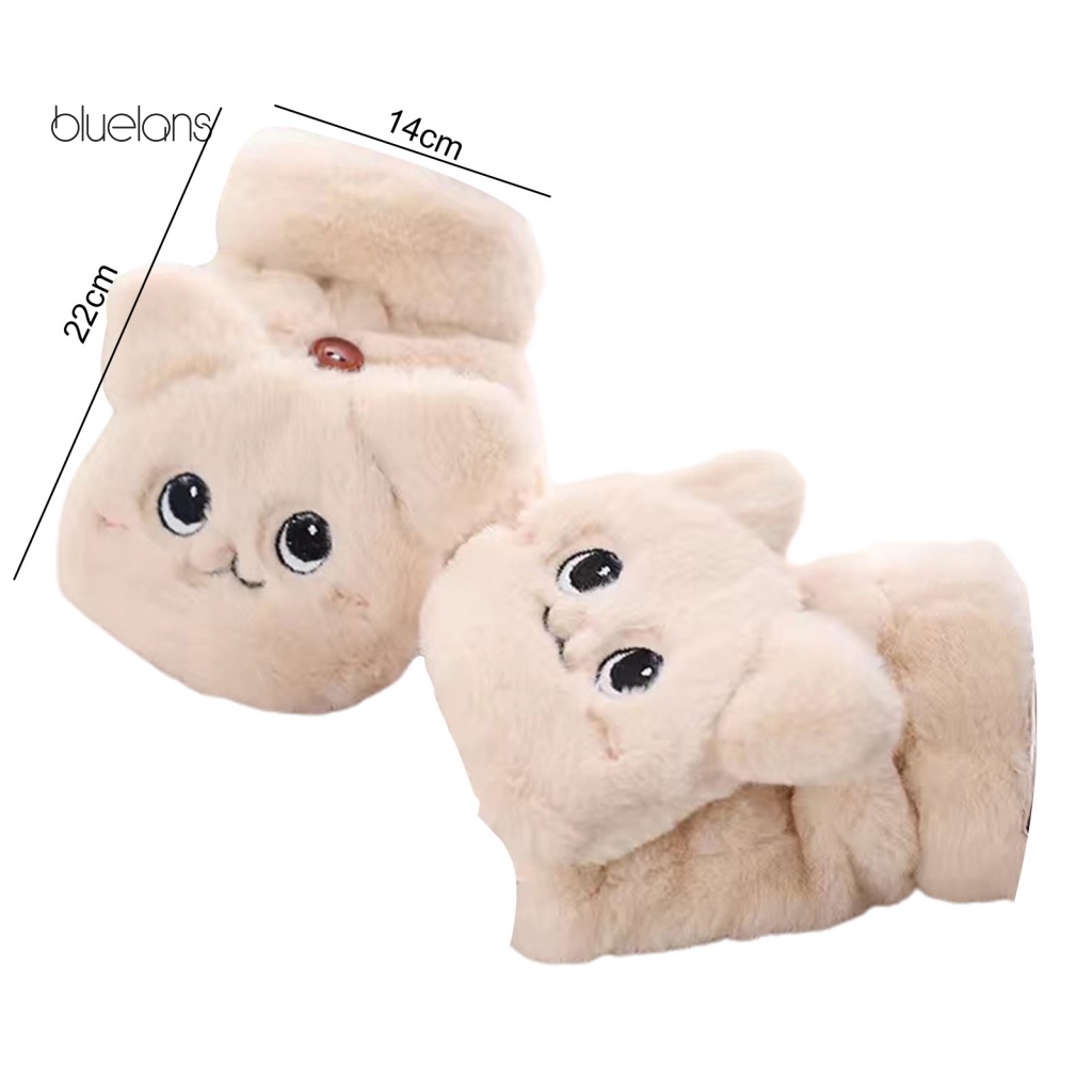 1 Đôi Găng Tay Chống Gió Mùa Đông Hình Mèo Hoạt Hình Lật