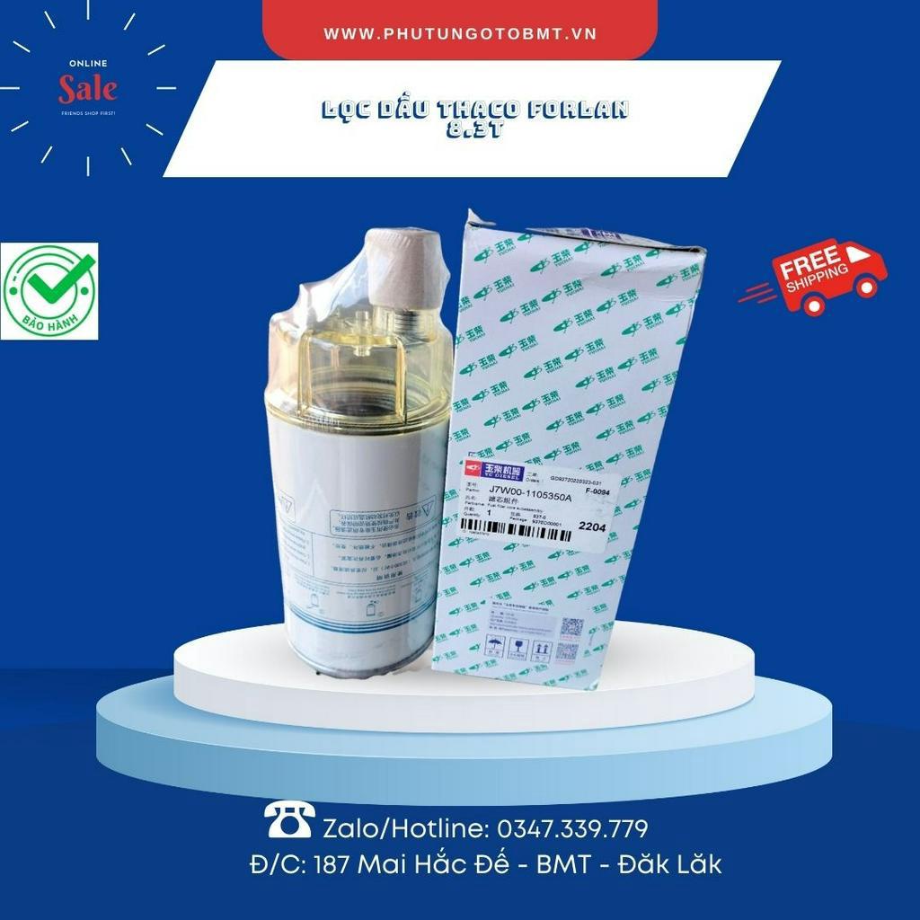 Bộ đôi Lọc nhiên liệu  xe Thaco Forland 8.3 tấn, TMT máy điện. Lọc tinh J7W00-1105350A, lọc thô D5H00-1105140A.