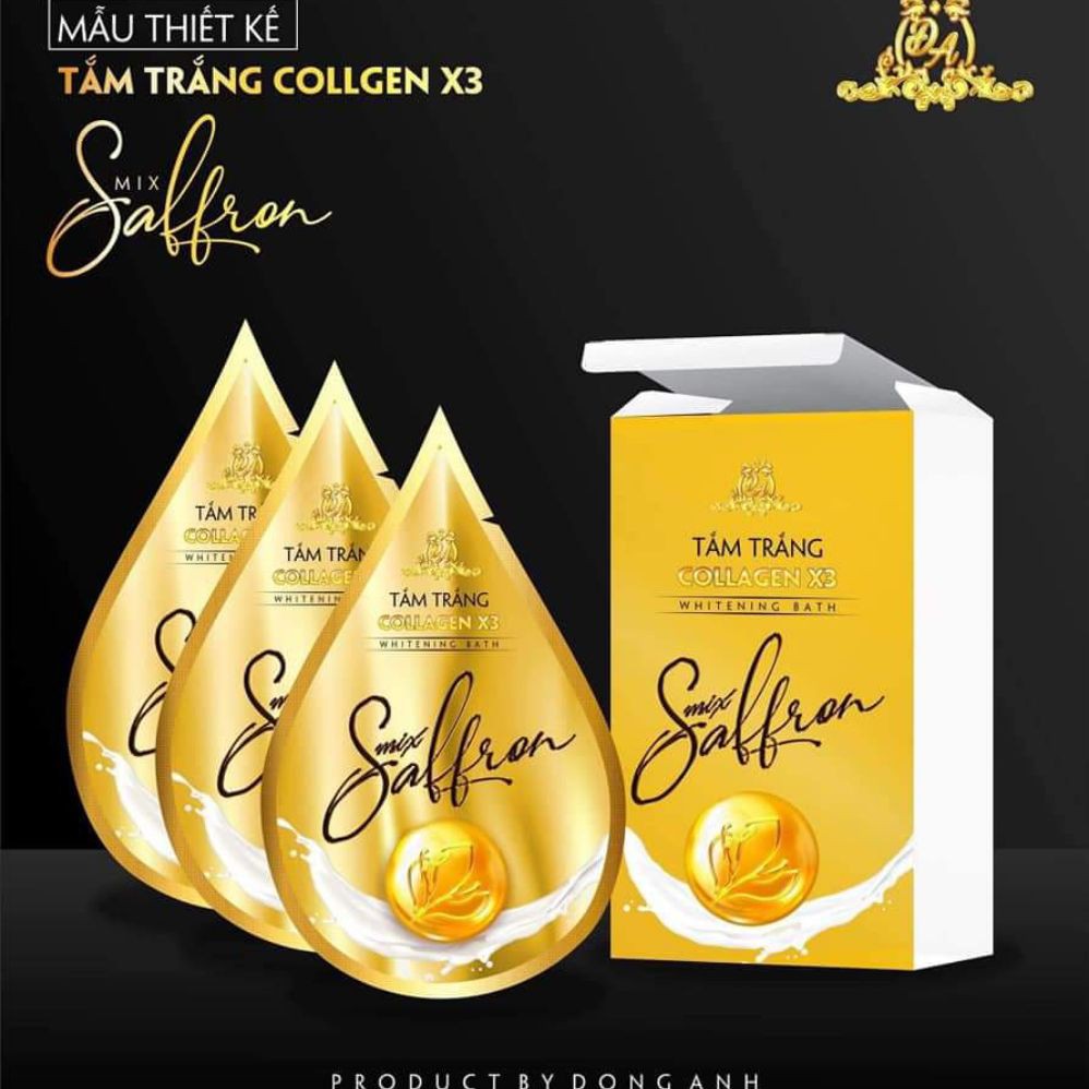 Tắm Trắng Collagen x3 mix saffron Chính Hãng - Tắm Trắng Full Body