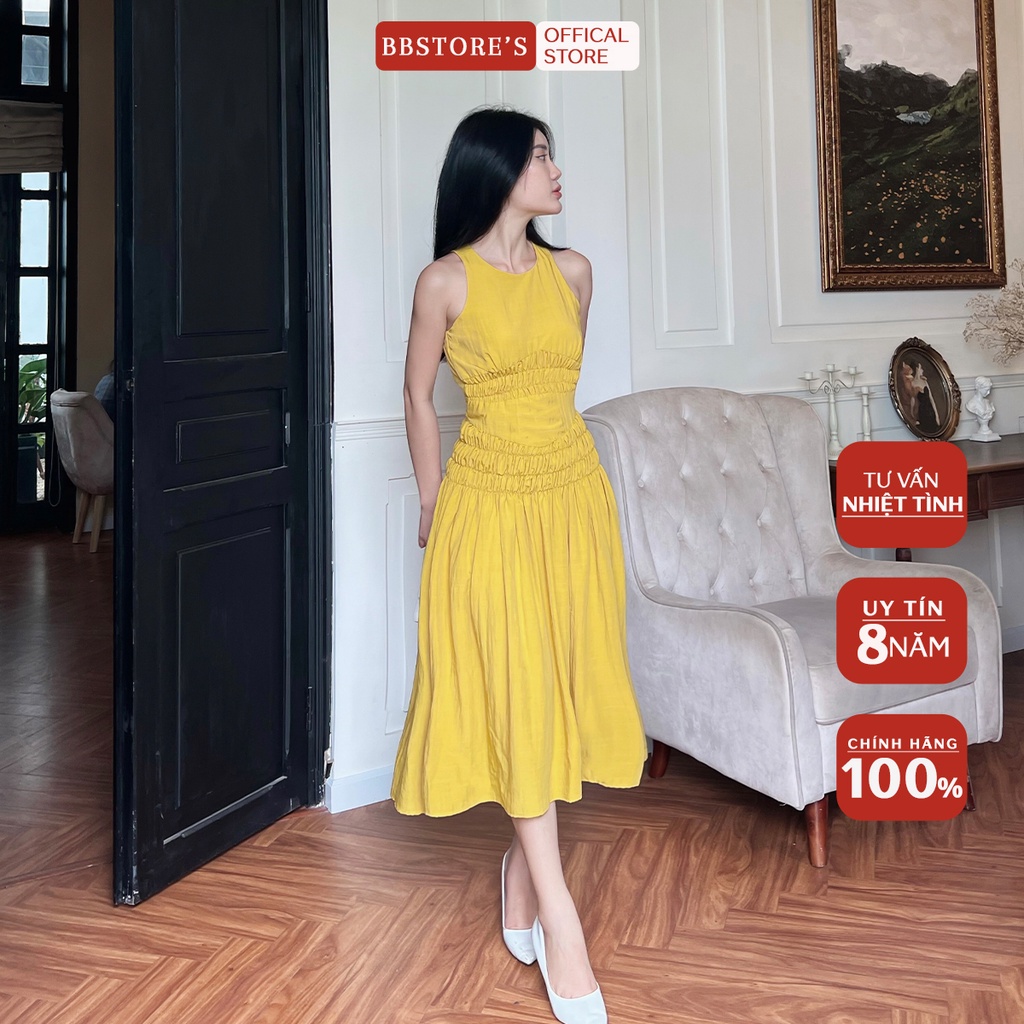 BBSTORE'S Đầm Xòe Maxi Nhún Chỉ Đi Biển Cực Xinh - D1002