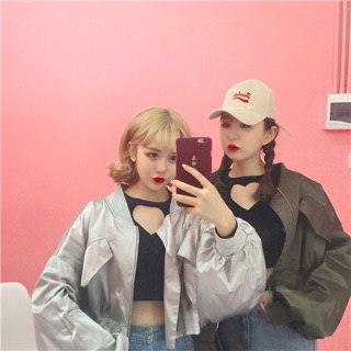 Áo khoác boomber croptop