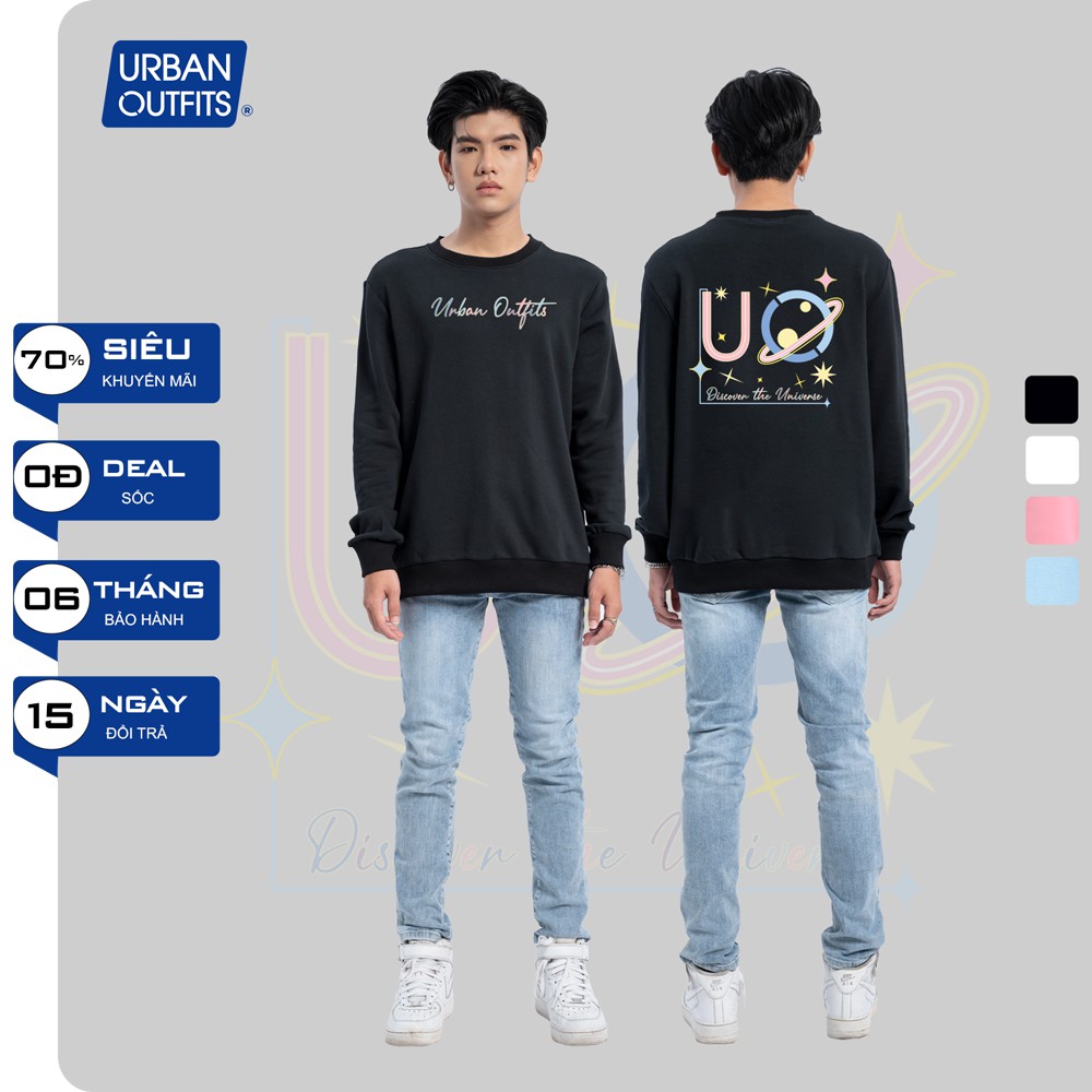 Áo Sweater Form Rộng Nữ Nam URBAN OUTFITS In UO Discover SWO34 Thun Cotton Nỉ 4 Chiều Local Brand