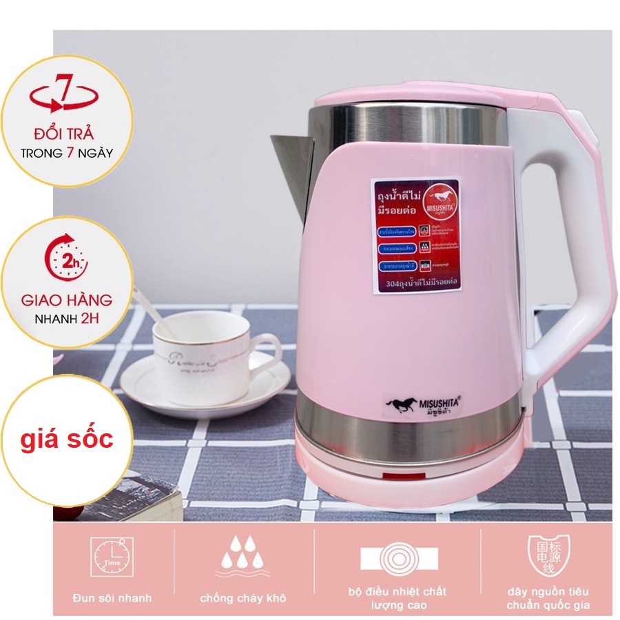 Ấm Siêu Tốc JipLai Thái Lan 2.5L Cao Cấp