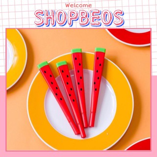 Bút bi nước mực gel hình Dưa hấu Pison, mực đen ngòi kim 0.38mm - 1 cái