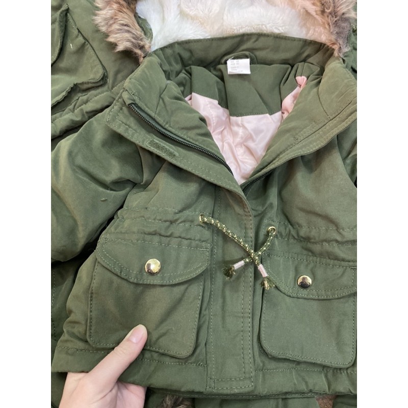 Áo parka Hm xanh rêu hot hit