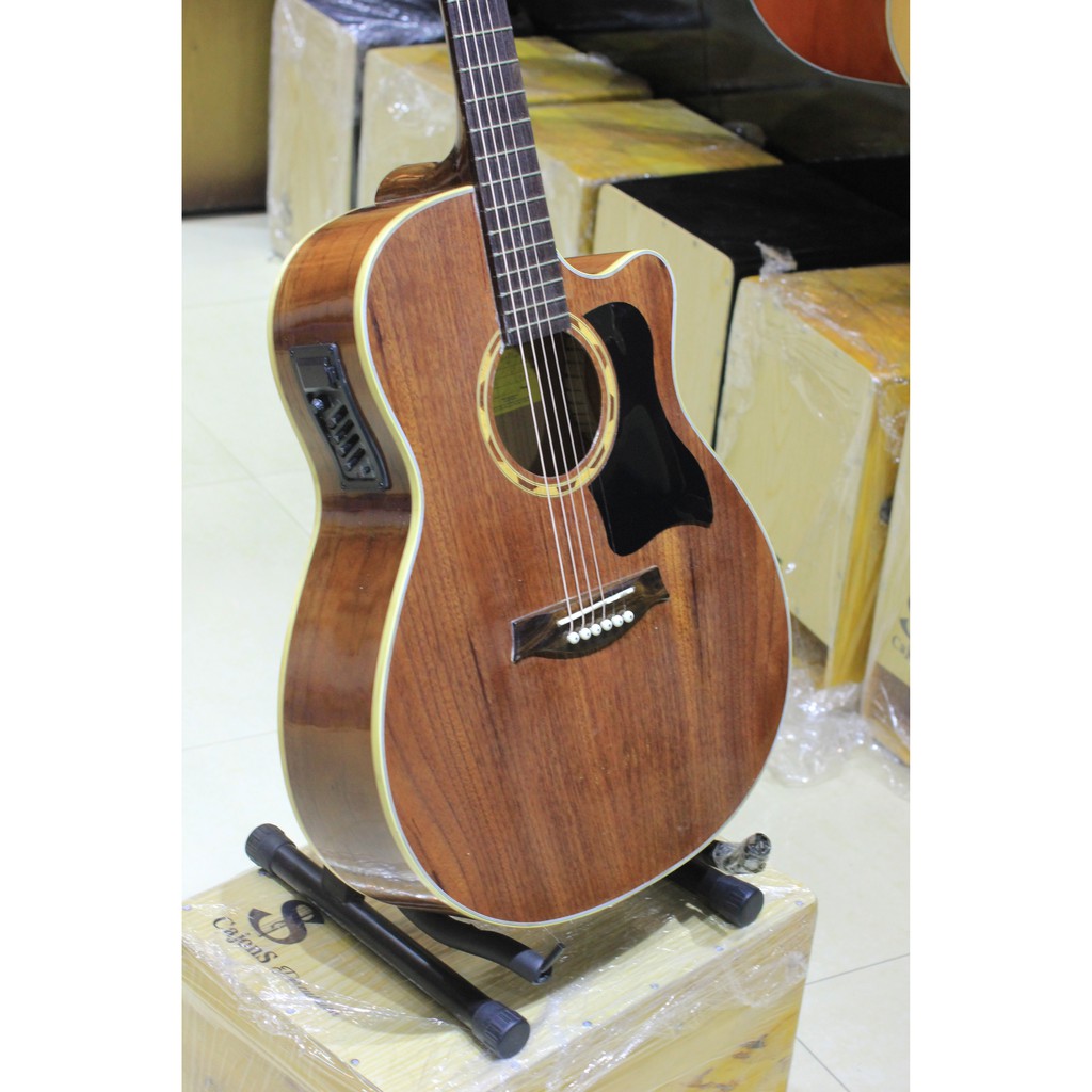 Guitar custom ESAC20 có sẵn EQ gỗ hồng đào