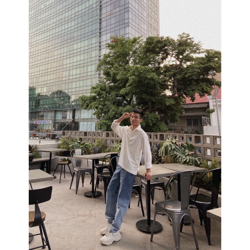 Jean ống rộng xanh loang | BigBuy360 - bigbuy360.vn