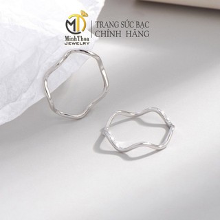 Nhẫn bạc nữ trơn đơn giản, cá tính, trang sức bạc phong cách Hàn Quốc Minh Thoa JEWELRY