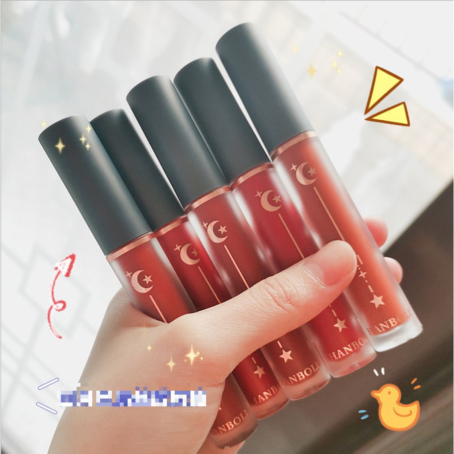 Son Kem Lì HANBOLI Sao Trăng H827 Velvet Lip Glaze Siêu Cưng Auth Nội Địa