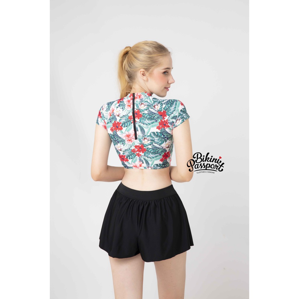 Quần bơi Nữ BIKINI PASSPORT kiểu kín đáo có dây rút - màu Đen - BS360_BL | BigBuy360 - bigbuy360.vn