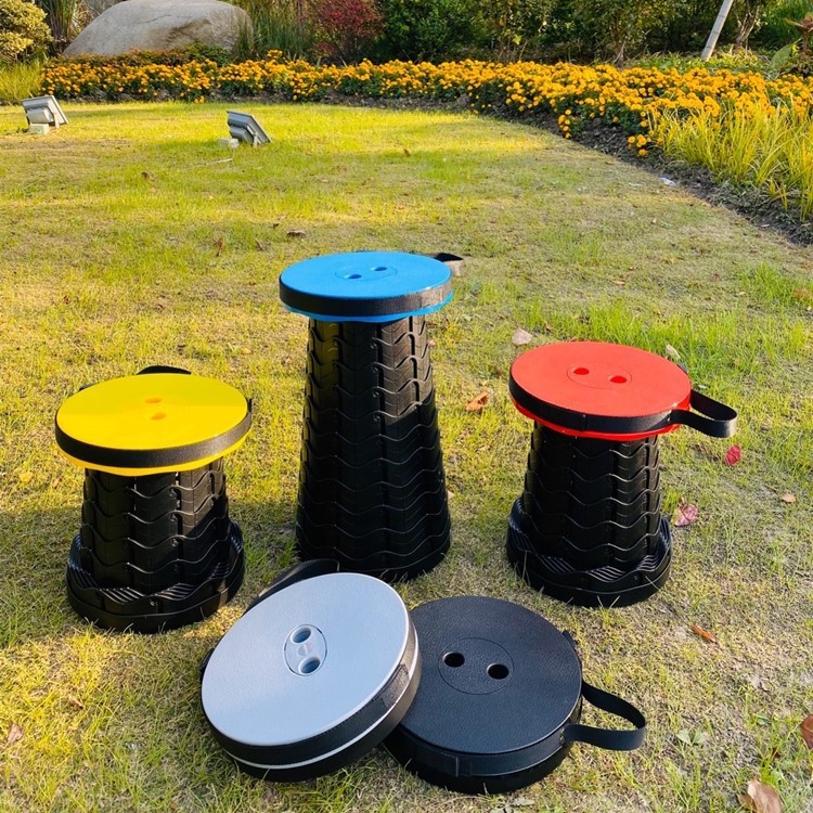 GHẾ XẾP TRÒN HÌNH THÁP - GHẾ NHỰA XẾP GỌN DI ĐỘNG ĐA NĂNG - giao màu ngẫu nhiên