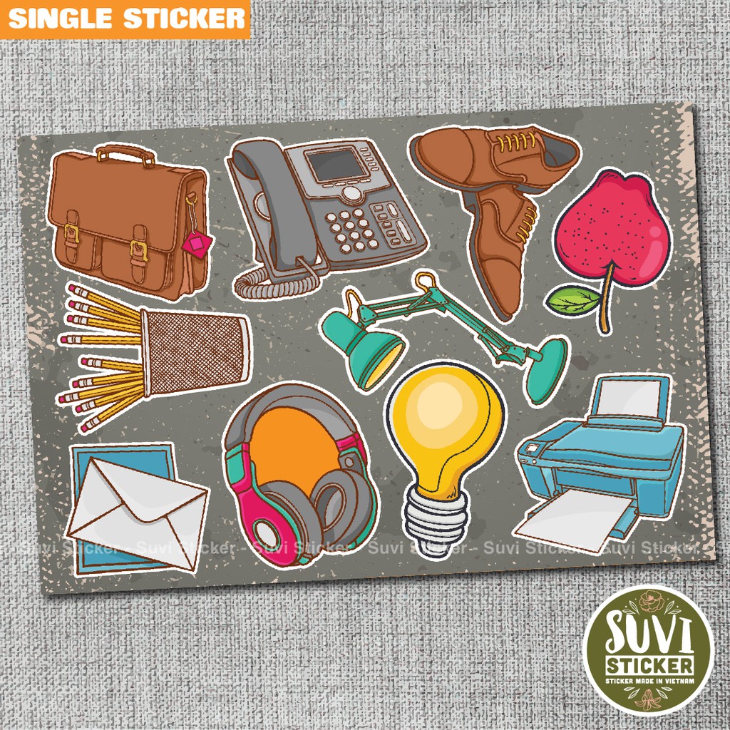 Single Sticker - Hình dán Somethings chống nước sticker dán laptop, điện thoại, đàn guitar, mũ bảo hiểm, vali. SG09