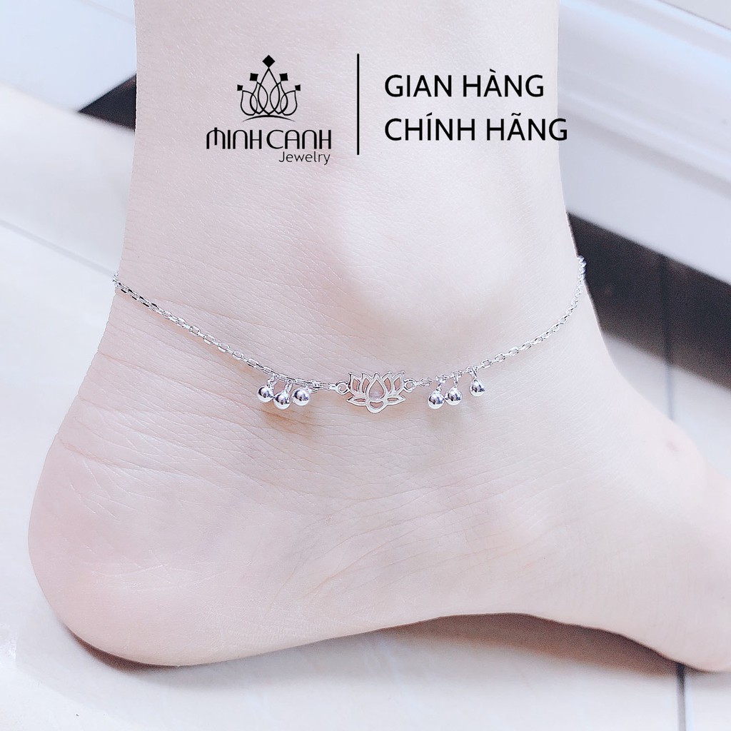 Lắc Chân Hoa Sen Mix Bi Bạc 925 - Minh Canh Jewelry