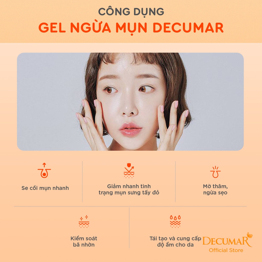 Decumar Advanced: gel ngừa mụn/ sữa rửa mặt mờ sẹo thâm, kiểm soát nhờn, đẹp da