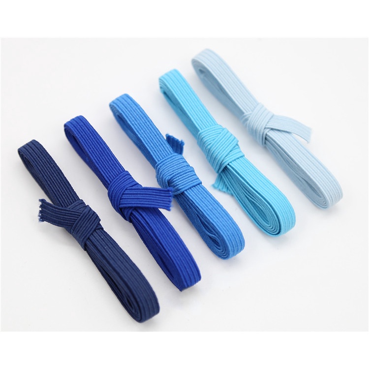 6mm Dây thun phẳng đầy màu sắc Dây thun DIY handmade Quần áo còng cổ phụ kiện