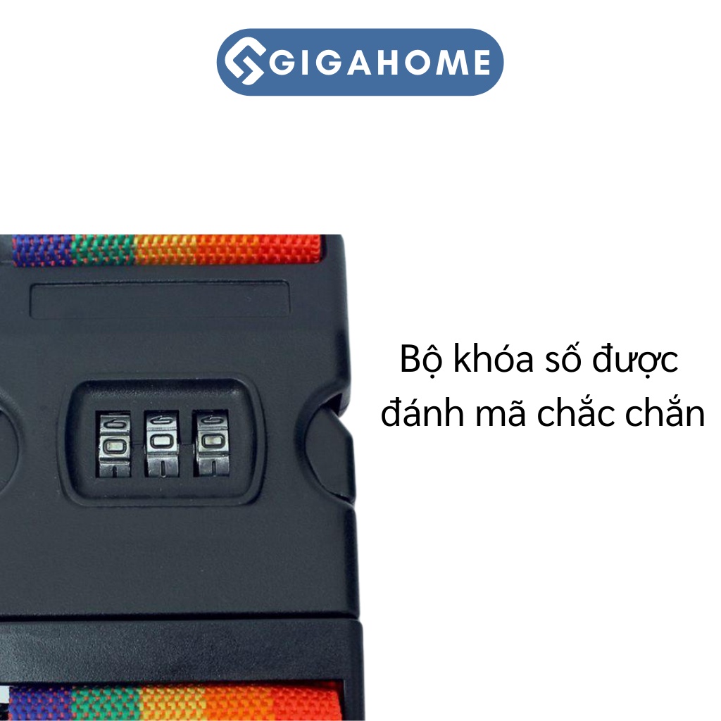 Dây Đai Vali GIGAHOME Có Khóa Mã Số Chống Trộm 5cmx2m 3644