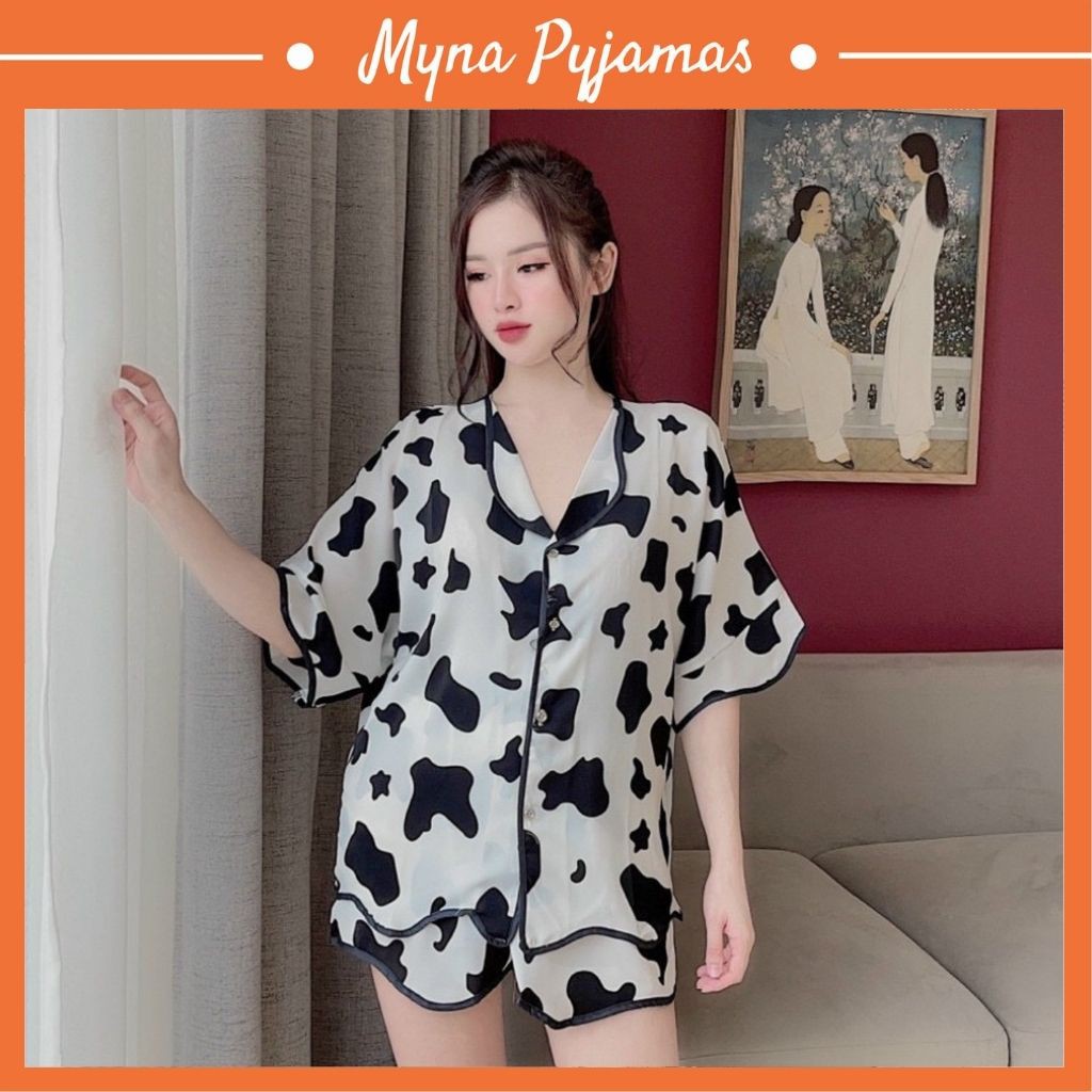 Bộ Đồ Ngủ Lụa Mango Cao Cấp Cộc Đùi ( Ảnh chụp thật )