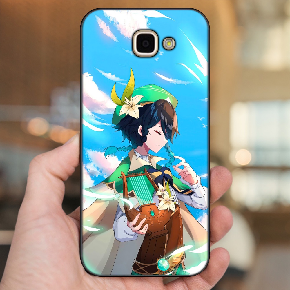 Ốp lưng Samsung A9 Pro viền đen in hình Venti Genshin Impact