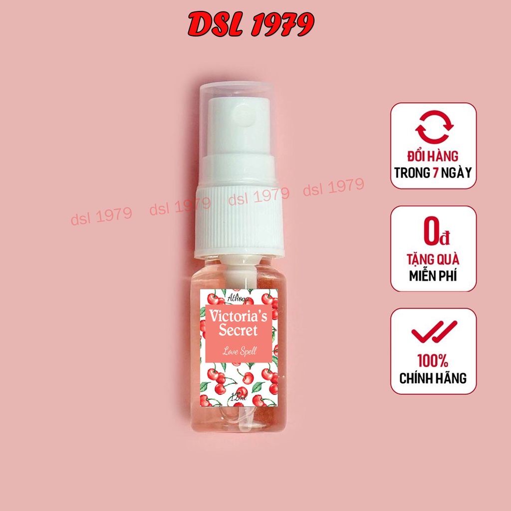 Xịt thơm body mist Victoria Secret, Bath And Body Works 12ML (Hương Học Sinh)