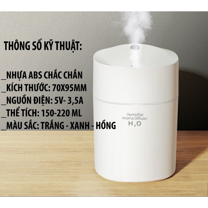 Máy Phun Sương Tạo Ẩm  - Máy Xông Tinh Dầu Mini HUMIDFIER