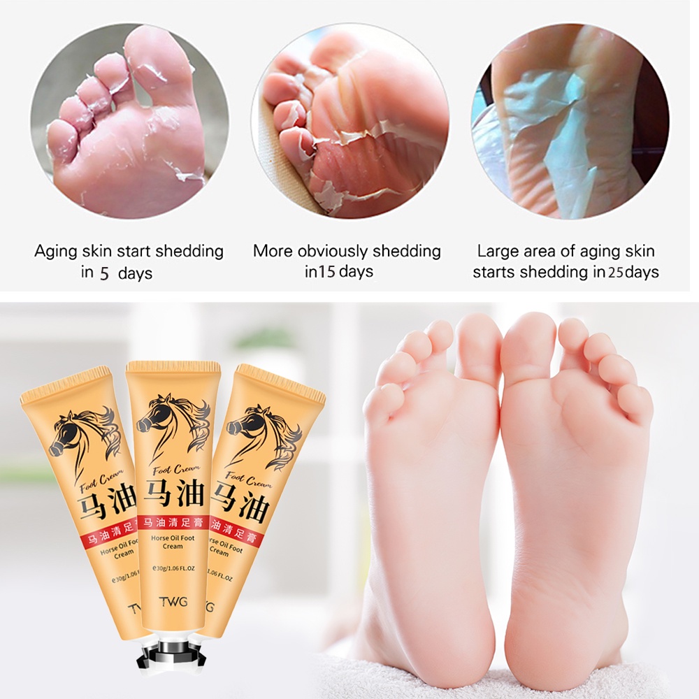 1 Mặt Nạ Chân Tẩy Tế Bào Chết Chiết Xuất Dầu Ngựa Tự Nhiên Dưỡng Ẩm Chống Nứt Nẻ Gót Chân