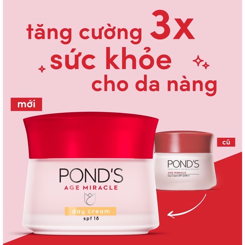 KEM CHỐNG LÃO HÓA BAN ĐÊM,BAN NGÀY POND'S AGE MIRACLE 50g