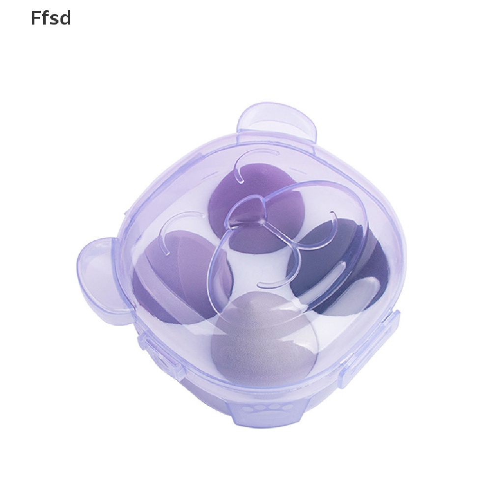 {Ffsd} Set 4 Bông Mút Trang Điểm Kèm Hộp Đựng