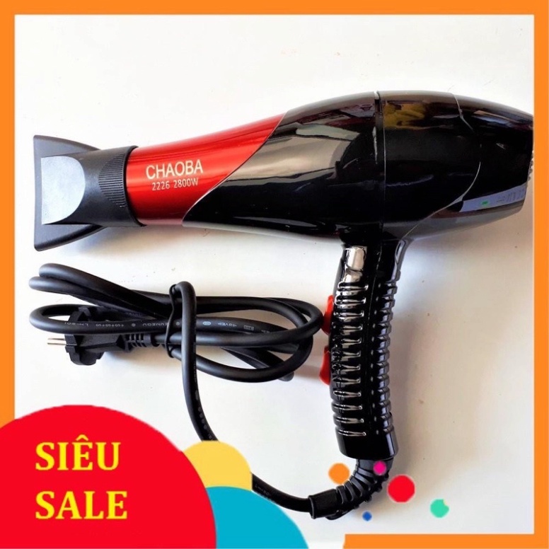 Máy Sấy Tóc Tạo Kiểu CHACBA - 2226 Hai Chiều Nóng Lạnh Công Suất 2800W [TẶNG ĐẦU THỔI