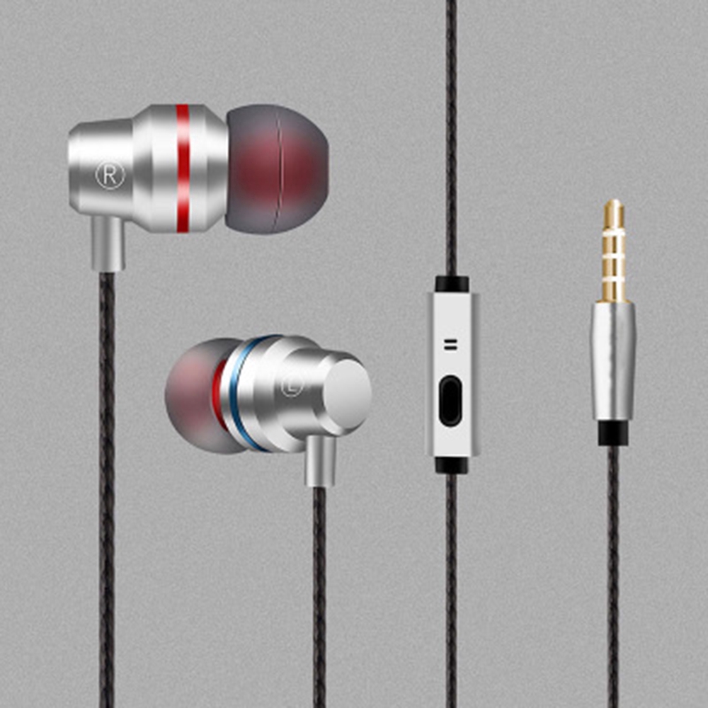 Tai nghe nhét tai âm trầm HiFi giắc cắm 3.5mm có mic thoại
