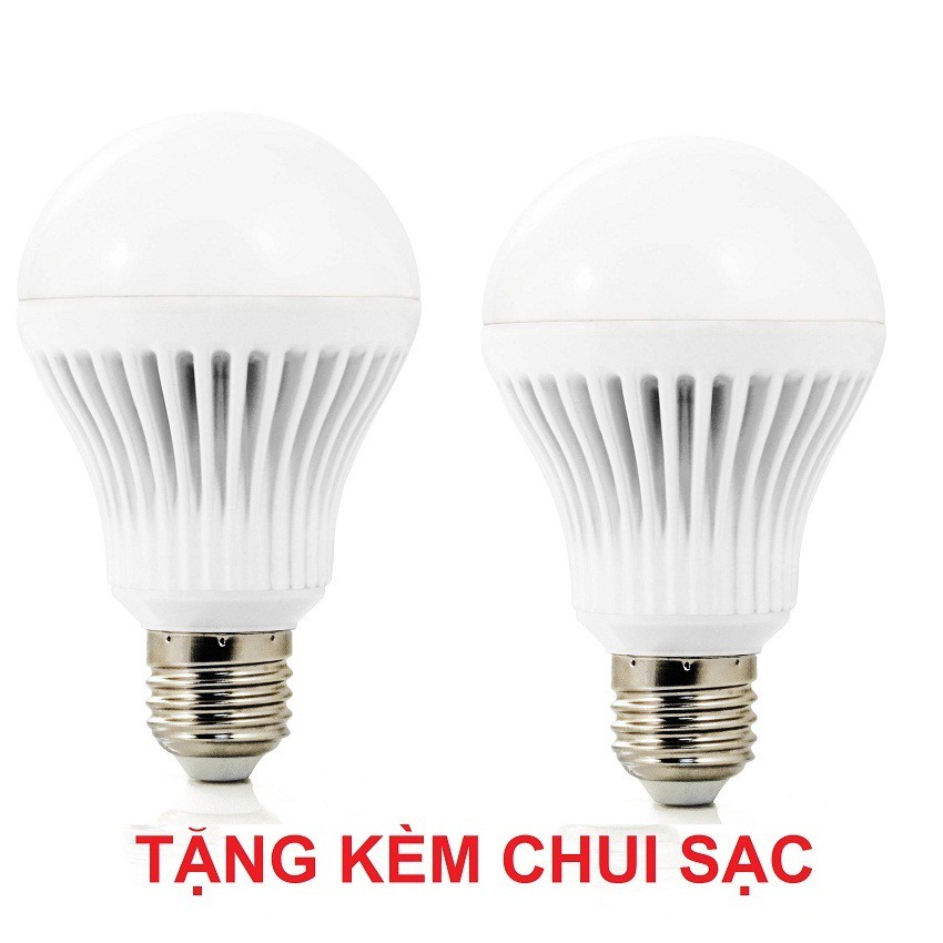 Bộ 2 bóng đèn Led cảm ứng tích điện 12W (tặngchui sạc)