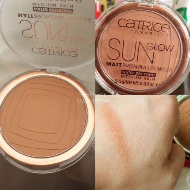 [Chính hãng] Phấn tạo khối, tạo hightlight Catrice Sun Glow Matt Bronzing Powder 9.5g