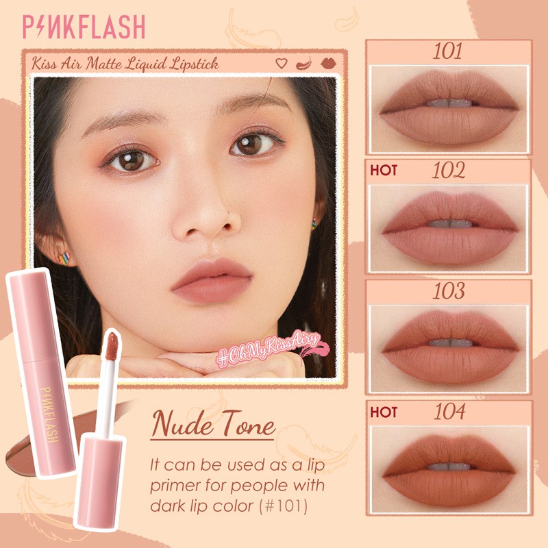 [Hàng mới về] Bộ 3 son kem lì PinkFlash chống thấm nước cao cấp