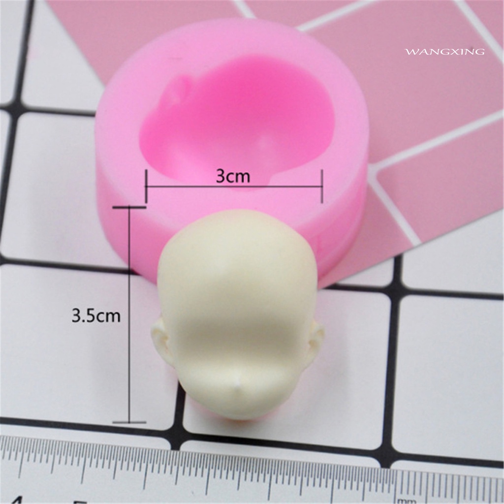 Khuôn Silicone Làm Bánh Tạo Hình Đầu Búp Bê Diy