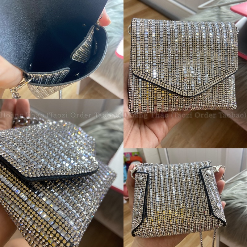 Túi mini đeo chéo đính đá sang chảnh xịn lấp lánh siêu đẹp lung linh ♥️